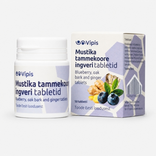 VIPIS MUSTIKA-TAMMEKOORE-INGVERI TABLETID N50 (15G)