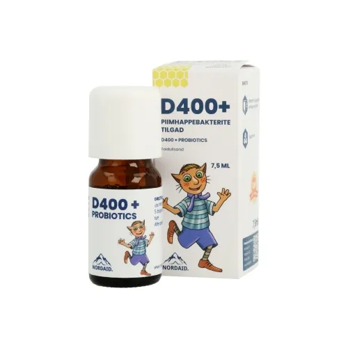 Product image of NORDAID D-VITAMIINI JA PIIMHAPPEBAKTERITE TILGAD D400 7,5ML