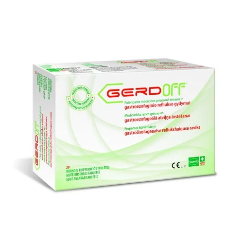 Product image of GERDOFF REFLUKSIVASTASED SUUS SULAVAD TABLETID N20