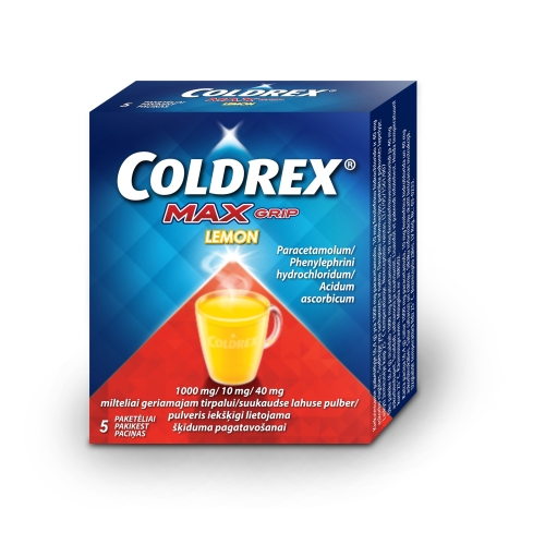 Product image of COLDREX MAXGRIP LEMON 1000+10+40MG N5 SUUKAUDSE LAH PULBER