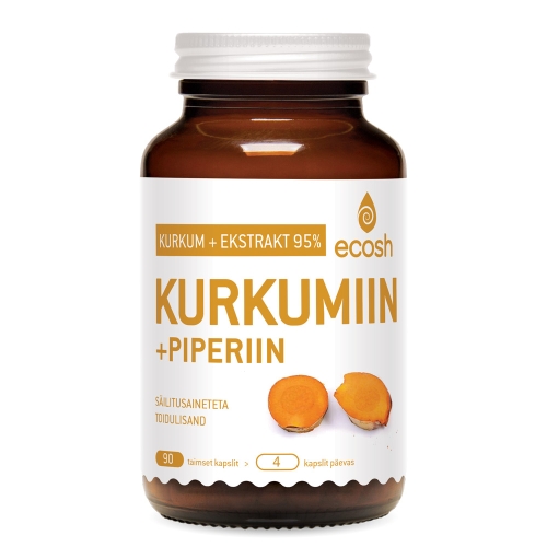 Product image of ECOSH KURKUM KURKUMIIN JA PIPERIIN KAPSLID N90