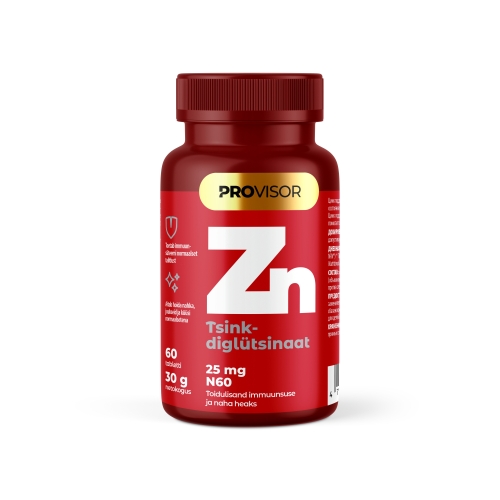 Product image of PROVISOR TSINKDIGLÜTSINAAT 25MG N60