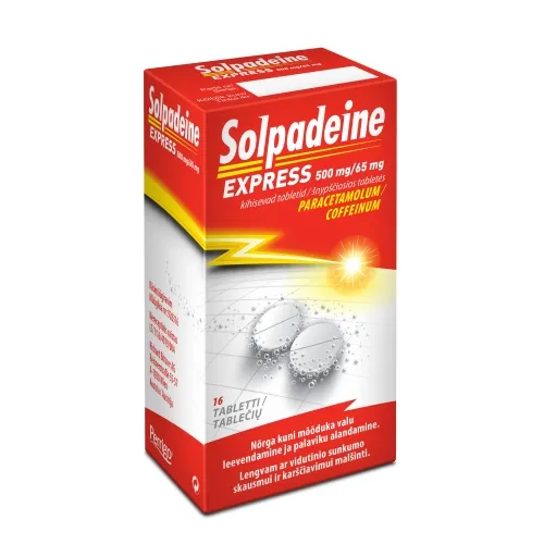 Product image of SOLPADEINE EXPRESS KIHISEV TABLETT 500MG+65MG N16