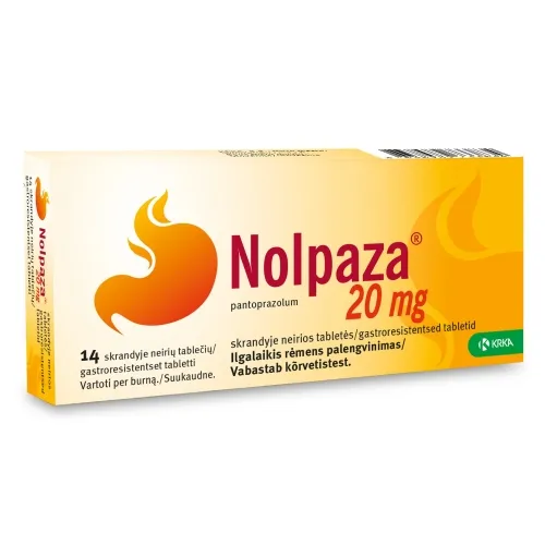 Product image of NOLPAZA GASTRORESISTENTNE TBL 20MG N14