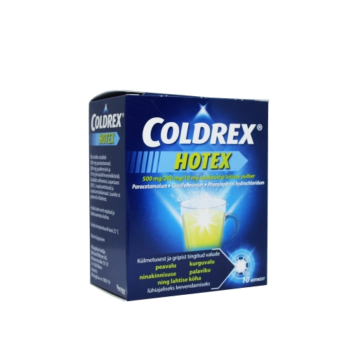 Product image of COLDREX HOTEX 500+200+10MG N10 SUUKAUDSE LAH PLV