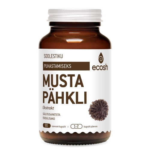 Product image of ECOSH MUSTA PÄHKLI EKSTRAKT KAPSLID N90
