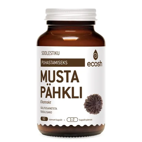 Product image of ECOSH MUSTA PÄHKLI EKSTRAKT KAPSLID N90