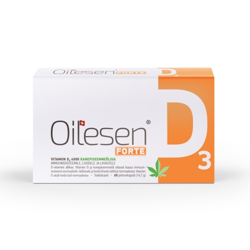 Product image of OILESEN FORTE VITAMIIN D3 ÕLIKAPSLID 4000IU N60
