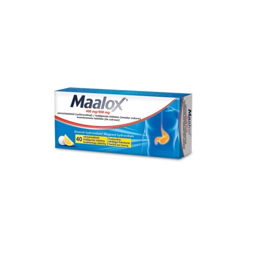 Product image of MAALOX NÄRIMISTBL 400MG+400MG N40 SUHKRUVABA