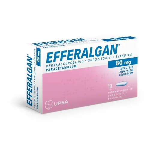 Product image of EFFERALGAN REKTAALSUPOSIIT 80MG N10