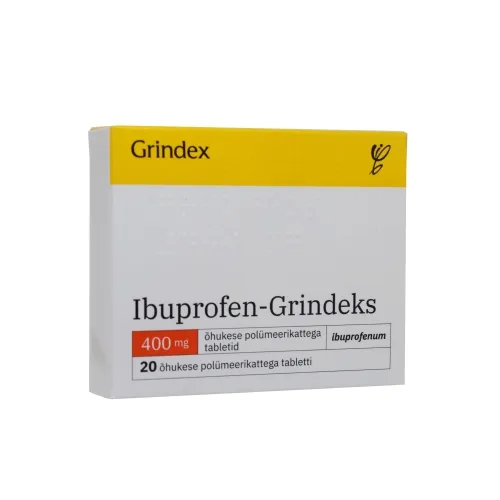 IBUPROFEN-GRINDEKS TBL 400MG N20 - Tootepilt 
