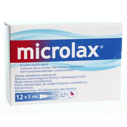 Product image of MICROLAX REKTAALLAHUS 9+625+90MG/1ML 5ML N12