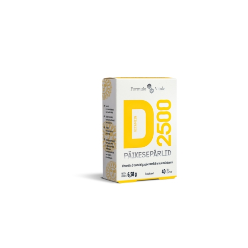 FORMULA VITALE D-VIT PÄIKESEPÄRLID 2500IU N40