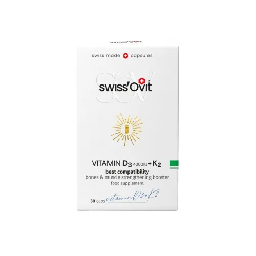 SWISSOVIT VITAMIIN D3 KAPSLID 4000IU+K2 N30