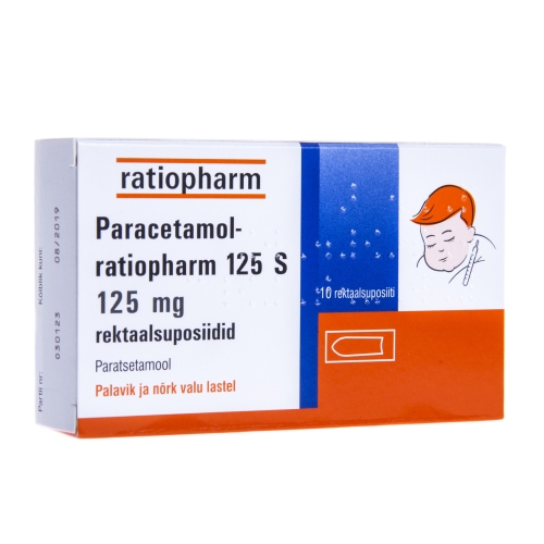 Product image of PARACETAMOL- RTP 125 S REKTAALSUPOSIIT 125MG N10