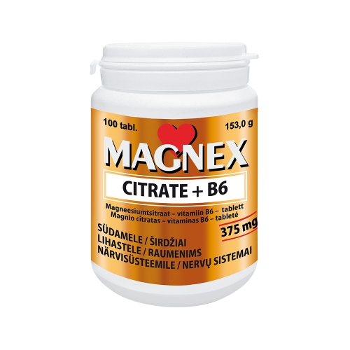 Product image of MAGNEX CITRATE + B6 TBL N100