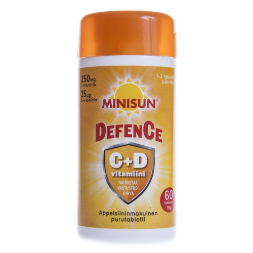 Product image of MINISUN DEFENCE C+D3 VITAMIIN NÄRIMISTBL N60