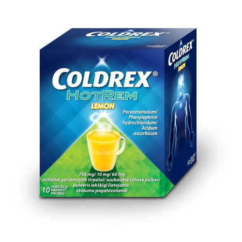 Product image of COLDREX HOTREM LEMON 750+10+60MG N10 SUUKAUDSE LAH PLV
