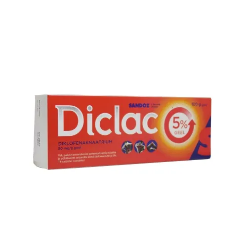 DICLAC 5% GEEL 50MG/G 100G (TML) - Tootepilt 