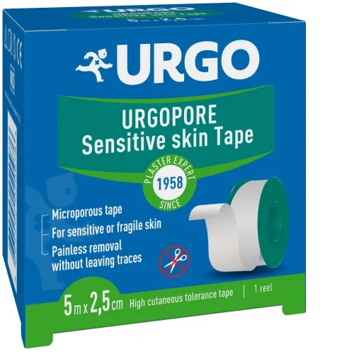 Product image of URGOPORE RULLPLAASTER 2,5CMX5M (PABERIST)