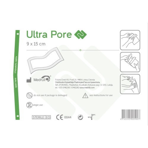 ISEKLEEPUV PLAASTER ULTRA PORE 9X15CM (MEDRULL) - Tootepilt 