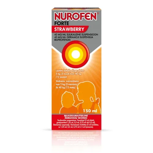 NUROFEN FORTE STRAWBERRY SUUKAUDNE SUSP 40MG/ML 150ML