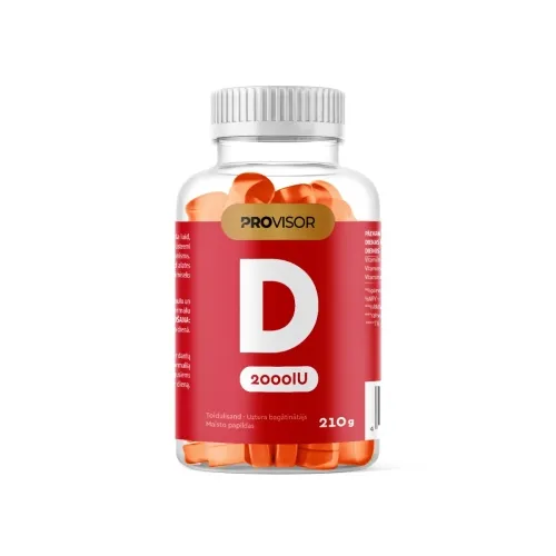 PROVISOR VITAMIN D3 GUMMIES 2000IU N60 - Tootepilt 