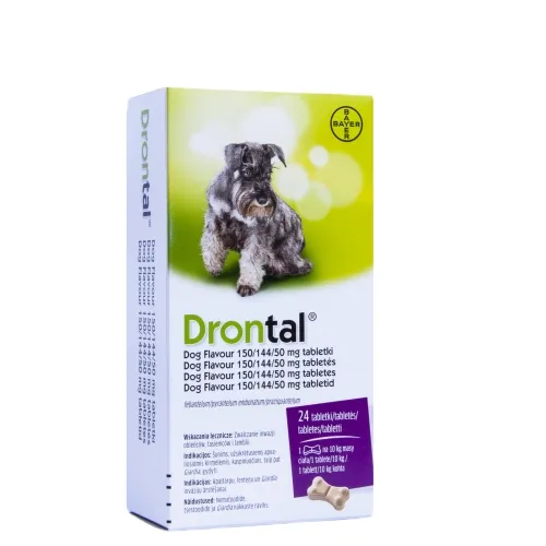 Product image of DRONTAL DOG FLAVOUR TBL 150MG+50MG+50MG N24