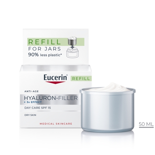 EUCERIN HYALURON-FILLER PÄEVAKREEM TÄITEPAKK SPF15 50ML - Tootepilt 