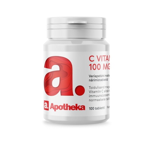 Product image of A. C VITAMIIN 100MG NÄRIMISTBL N100 VERIAPELSINIMAITSELINE