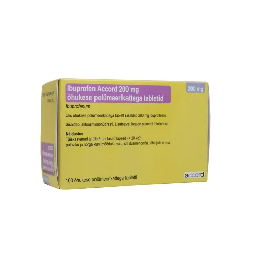 Product image of IBUPROFEN ACCORD KAETUD TBL 200MG N100