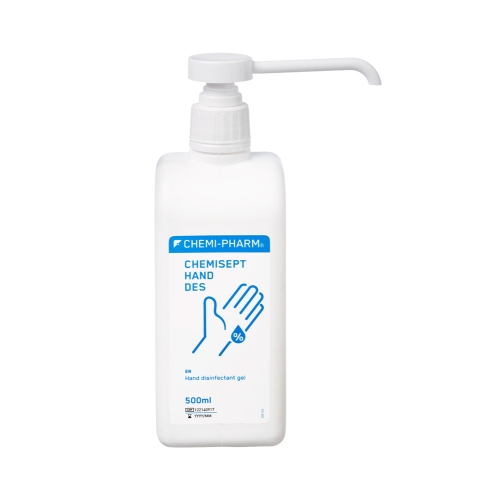 Product image of CHEMIPHARM CHEMISEPT HAND DES GEEL KÄTELE 500ML PUMBAGA