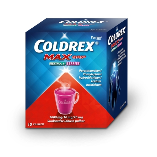 Product image of COLDREX MAXGRIP MENTHOL & BERRIES 1000+10+70MG N10