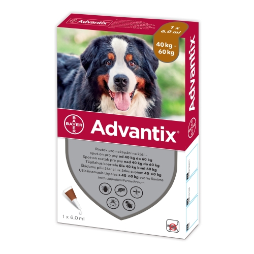 Product image of ADVANTIX TÄPILAHUS 500MG+100MG/ML 6,0ML N1 (>40-60KG)