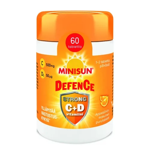 MINISUN DEFENCE STRONG C+D3 VITAMIIN N60 NÄRIMISTBL