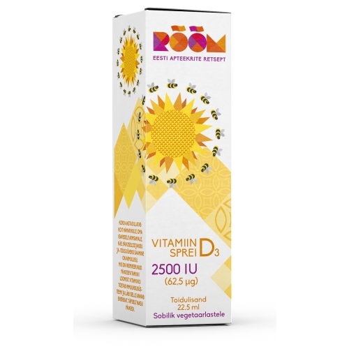 Product image of RÕÕM VITAMIIN D3 SPREI 2500 IU (62,5MCG) 22,5 ML