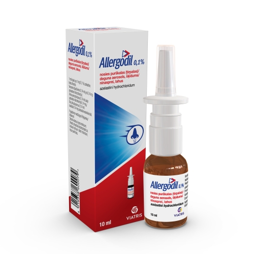 Product image of ALLERGODIL 0,1% NINASPREI, LAHUS 1MG/ML 10ML
