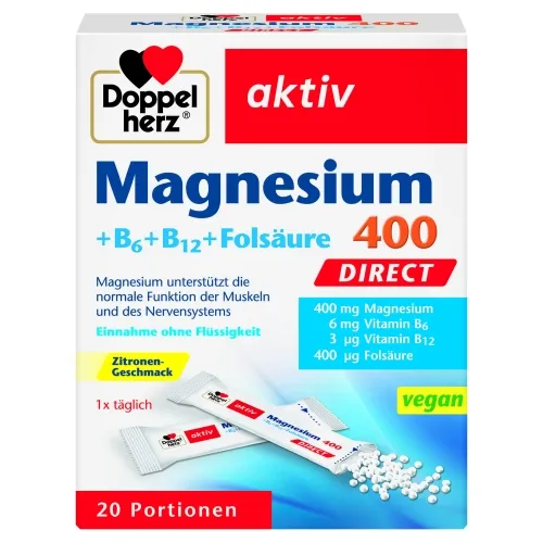 Product image of DOPPELHERZ AKTIV MG 400+B6+B12+FOOLHAPE DIRECT N20