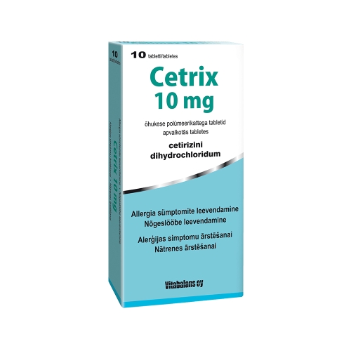 Product image of CETRIX 10MG TBL N10