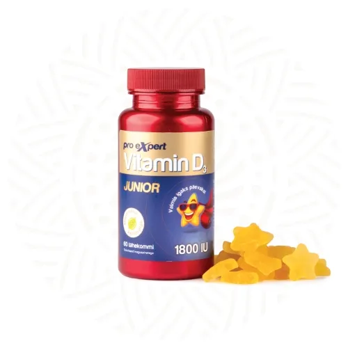 Product image of VITAMIN D3 PRO EXPERT 1800IU JUNIOR KUMMIKOMMID N60
