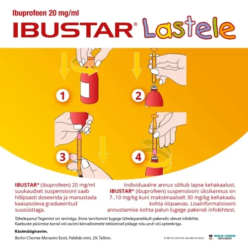 IBUSTAR SUUKAUDNE SUSP 100MG/5ML 100ML - Tootepilt 3