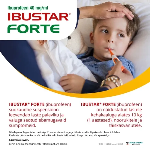 IBUSTAR FORTE SUUKAUDNE SUSP 40MG/ML 100ML - Tootepilt 1
