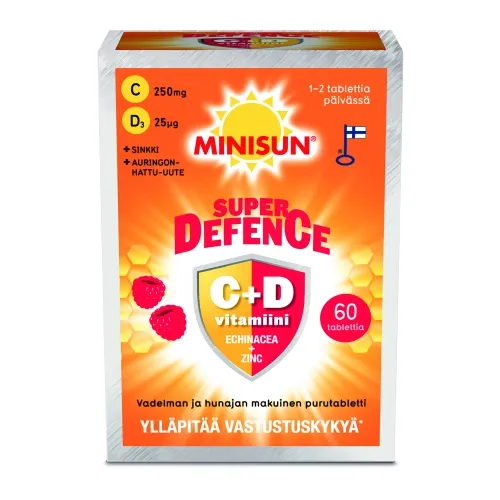 MINISUN SUPER DEFENCE C+D+ECHINACEA+ZN) NÄRIMISTBL N60