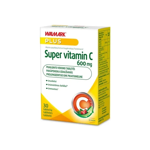 Product image of WALMARK SUPER VITAMIN C PROLONG 600MG TBL N30