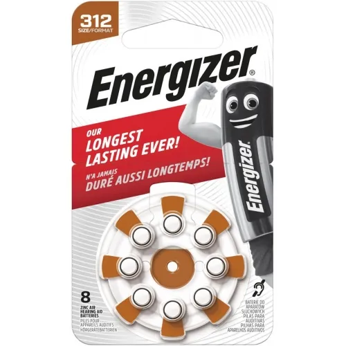 Product image of ENERGIZER KUULDEAPARAADI PATAREI AZ312DP8 ZINC AIR N8