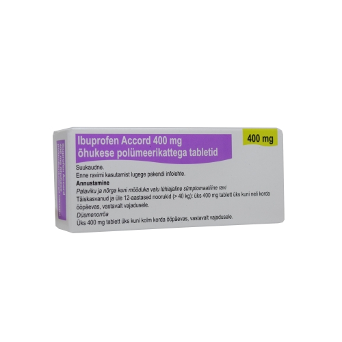 Product image of IBUPROFEN ACCORD KAETUD TBL 400MG N30