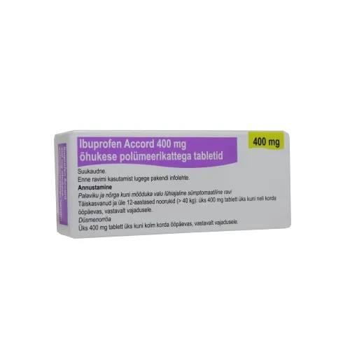 Product image of IBUPROFEN ACCORD KAETUD TBL 400MG N30