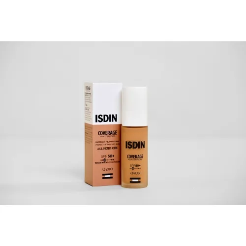 ISDIN JUMESTUSKREEM COVERAGE SPF50+ 30G 4.0 GOLDEN - Tootepilt 6