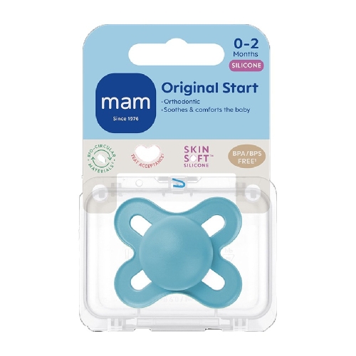 Product image of MAM START RÕNGASLUTT SILIK. 0-2 KUUD SININE N1