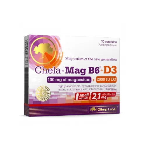 Product image of OLIMPLABS CHELA-MAG B6+D3 KAPSLID N30
